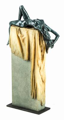 unbekannter Künstler, Akt auf Sockel, polymerer Kunstguss, sign., dat. 1981, num. 1815/2500, ca. 38x20 cm