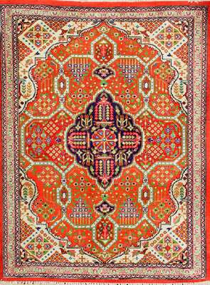 Seiden Ghom fein, Persien, ca. 30 Jahre, reine Naturseide, ca. 80 x 60 cm, EHZ: 2-3