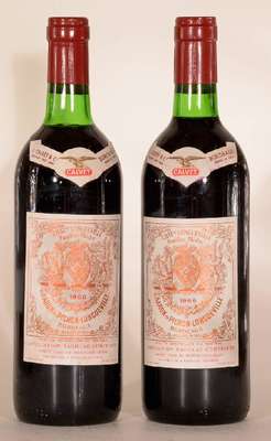2 Flaschen 1966 Chateau Baron de Pichon Longueville, Pauillac, Grand Cru Classe, Füllstände: je ca. into neck, unverkostet, sehr gute ...