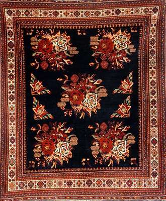 Feiner Afshar alt, Persien, um 1920, Wolle auf Wolle, ca. 188 x 142 cm, Golfarang Design,EHZ: 2-3