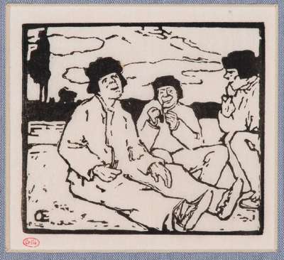 Emil Orlik, 1870-1932, Konvolut aus 3 Holzschnitten, in der Platte sign., mit Signaturstempel, je im PP, Ausschnitt 10x10 cm/7x7 cm, PP 18x18 cm