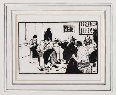 Emil Orlik, 1870-1932, Konvolut aus 3 Holzschnitten, je in der Platte monogram., Platte ca. 11,5x15 cm, je im PP, eines unter Glas gerahmt ca. 29x32 ...
