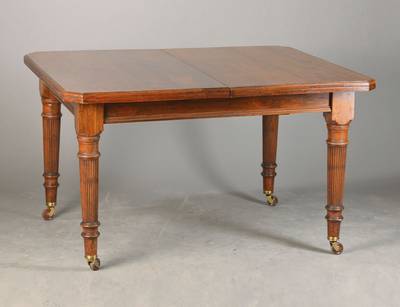 Englischer Auszugstisch, sog. Expanding Dining Room Table mit Joseph Fitter's Patent für "Screw Table Expanders", England, ...