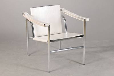 Sessel "LC1 Basculant Chair" ,Entwurf 1928, LeCorbusier, von Pierre Jenncret und Charlotte Perriand, Ausführung Cassina,Verchromtes ...