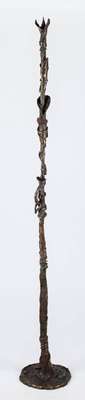 Bruno Bruni, geb. 1935 Gradara, Kerzenleuchter, Bronze, patiniert, sign., Gießerstempel, num. 7/100, H. 134 cm