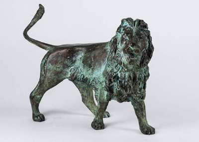 Kurt Arentz, 1934-2014, Löwe, Bronzeskulptur, grüne Patina, sign., num. 10/12, ca. 27x39 cm