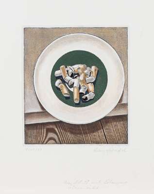 Klaus Langkafel, 1941-2007, Konvolut aus 4 Radierungen, je handsign., num., Platte 18,5x16 cm, 16x16 cm, 21x16 cm, Fleck auf 2 Blatträndern