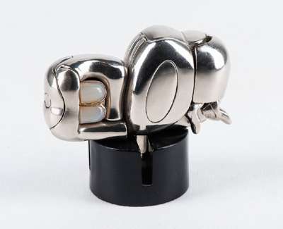 Miguel Berrocal, 1933-2006, Mini Zoraida, mehrteilige Metallskulptur, 1970, sign., num. 2412, ca. 8x8 cm