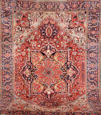 Heriz alt, Persien, um 1920, Wolle auf Baumwolle, ca. 404 x 290 cm, guter Zustand, dekorativ, EHZ: 2