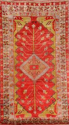 Anatolischer Teppich alt, Türkei, um 1940, datiert, Wolle auf Wolle, ca. 300 x 170 cm, EHZ: 2-3