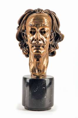 Arno Breker, 1900-1991, Büste Salvador Dali,Bronzeskulptur auf Marmorsockel, 1974/75, sign., num. 283/999, Gießerstempel Venturi Arte, Bronze ca. ...