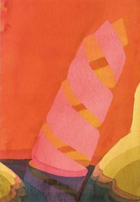 Willibrord Haas, geb. 1936, abstrakte Komposition, Aquarell, verso handsign., Blattgr. 45x60 cm, unter Glas gerahmt, gesamt 59x88 cm
