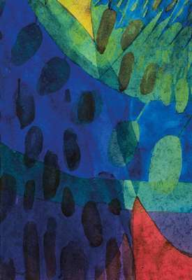 Willibrord Haas, geb. 1936, dunkel dunkel, Aquarell auf Papier, verso handsign., dat. 2000, betitelt, Blattgr. 52x74 cm, unter Glas gerahmt, gesamt ...