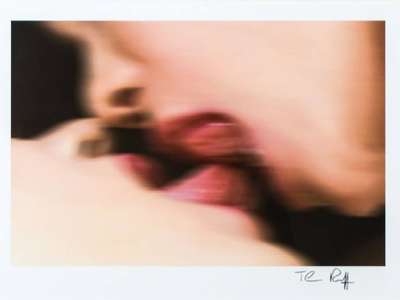 Thomas Ruff, geb. 1958, nudes ez 14, Offset-Lithografie auf Karton, handsign., Blattgr. 40x55 cm, unter Glas gerahmt, gesamt 53x63 cm