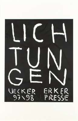 Günther Uecker, geb. 1930, Lichtungen, 1998, Holzschnitt auf Karton, handsign., num. 8/100, Blattgr. 62,5x51,5 cm, unter Glas gerahmt, gesamt ...