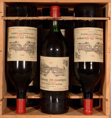 6 Magnumflaschen 1982 Chateau Saint Georges,Grand premier Cru, St. Georges-St. Emilion, je ca. 150 cl, unverkostet, Füllstände: je ca.top shoulder, ...