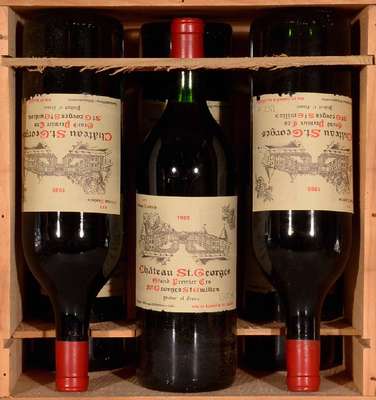6 Magnumflaschen 1985 Chateau Saint Georges,St. Georges-St. Emilion, je ca. 150 cl, unverkostet, Füllstände: je ca. upper mid shoulder bis top ...