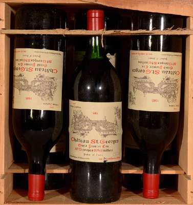 6 Magnumflaschen 1985 Chateau Saint Georges,St. Georges-St. Emilion, je ca. 150 cl, unverkostet, Füllstände: je ca.top shoulder, Kapseln teilweise ...