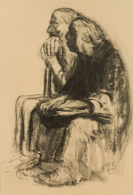 Käthe Kollwitz, 1867-1945, 21 Zeichnungen der späten Jahre, Mappe mit 21 Lithografien, Hrsg. Gebrüder Mann, 2te Auflage 1965, Blattgr.44x32 cm, ...