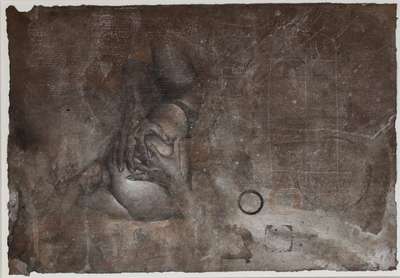 Klaus Boettger, 1942-1992, Erotische Fragmente, Gouache/Papier, sign., dat. 80, Blattgr. 25x36 cm, unter Glas gerahmt, gesamt 45x57,5 cm