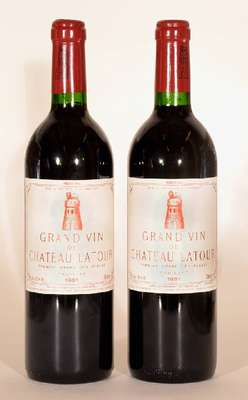 2 Flasche 1991 Chateau Latour, Pauillac, Premier Grand Cru Classe, je ca. 75 cl, 12,5 % Vol., Füllstände: je ca. into neck, unverkostet, sehr gute ...