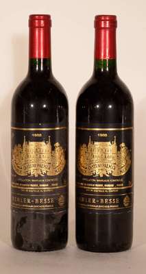 2 Flaschen 1988 Chateau Palmer, Margaux, je ca. 75 cl, 12 % Vol., Füllstände: je ca. into neck, unverkostet, sehr gute Erhaltungszustände