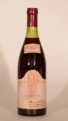 1 Flasche 1964 Corton, ca. 73 cl., Abstand zwischen Kapsel und Wein: ca. 3 cm, unverkostet, guter Erhaltungszustand, sehr selten im Angebot, ...