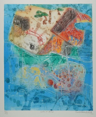 Shoichi Hasegawa, geb. 1929, Farbradierung, handsign., num. 77/99, Platte ca. 58x48 cm, Blattgr. 76x58 cm
