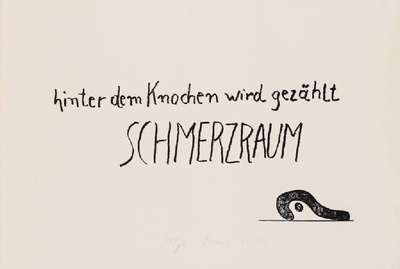 Joseph Beuys, 1921-1986, Schmerzraum, 1984, Serigraphie, handsign., num. 47/180, Blattgr. 54x79,5 cm, wenige sehr leichte Stockflecken