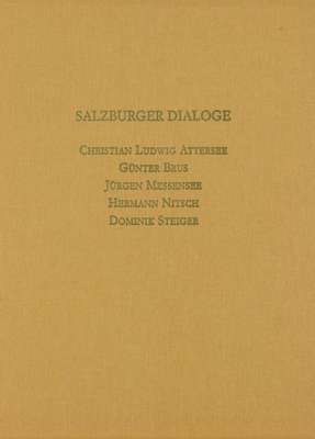 Salzburger Dialoge, Mappe mit 5 Farbradierungen von Christian Ludwig Attersee, Günter Brus, Jürgen Messensee, Hermann Nitsch, Dominik Steiger, je ...