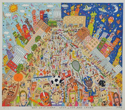 James Rizzi, 1950-2011 , Hop,skip,jump.., sign., dat. 1996, num. 377/600, Blattgr. 42,5x47 cm