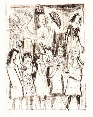 Otto Dix, 1891-1969, Radierung auf Japanpapier, 1960, handsign., num. 2/30, Platte ca. 28x21,5 cm, Blattgr. ca. 41x33 cm