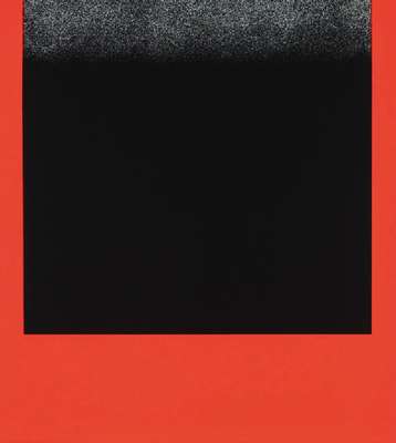 Ruprecht Geiger, 1908-2009, Schwarz auf Rot, Farbserigraphie, verso handsign., num. 67/150, Blattgr. 67x59,5 cm