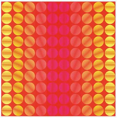unbekannter Künstler, Komposition in Orange, Gelb, Rot, große Farbserigraphie, unleserlich sign., num. 105/200, Blattgr. 80x80 cm