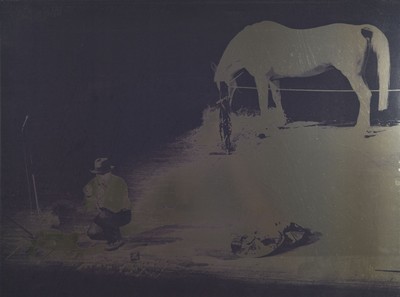 Joseph Beuys, 1921-1986, Iphigenie, 1973, Serigraphie auf Goldfolie, ca. 41,5x56 cm
