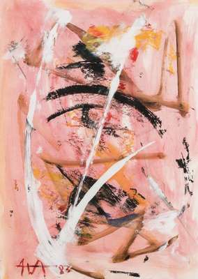 Albert Fürst, 1920-2014, Acryl/Papier, sign., dat. 83, Blattgr. 49,5x69,5 cm, unter Glas gerahmt, gesamt 94x63 cm
