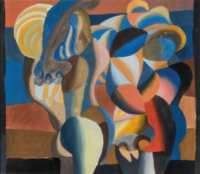 Johann Georg Müller, 1913 Ludwigshafen/Rhein- 1986 Koblenz, Abstrakte Komposition, Aquarell und Gouache auf Papier, re unten sign. Joh. Georg, ...