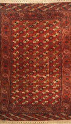 Tekke Bochara fein (Signiert), Russland, ca. 60 Jahre alt, Wolle auf Wolle, ca. 350 x 209 cm, EHZ: 2-3, feine Qualität