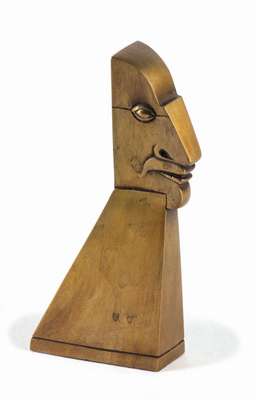 Paul Wunderlich, 1927-2010, Eggheard, Bronzeskulptur, sign., num. 2695/5000, H. ca. 14 cm