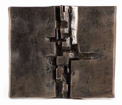 Helmut Lander, 1924 Weimar-2013 Darmstadt, Eisenrelief, ca. 23,5x27 cm