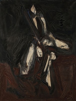 André Stempfel, geb. 1930, Acryl/Lwd, rechts unten sign., gesamt ca. 126x98 cm, Rahmen
