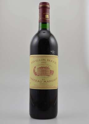 1 Flasche 1992 Pavillon Rouge Chateau Du Margaux, 2. Wein von Chateau Margaux, ca. 75 cl, 12,5 % Vol., Füllstand: ca. into neck, guter ...
