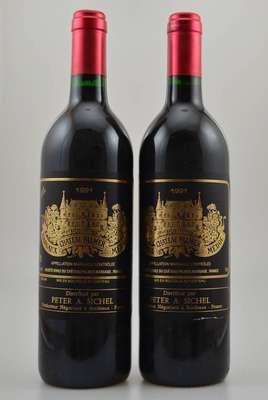 2 Flaschen 1991 Chateau Palmer, Margaux, je ca. 75 cl, 12 % Vol., Füllstände: je ca. into neck, ein Etikett min. besch., sonst sehr gute ...