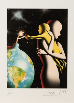 Mark Kostabi, geb. 1960, The only hope, Serigraphie, handsign., dat. 2017, num. 11/50, Blattgr. 61x47 cm