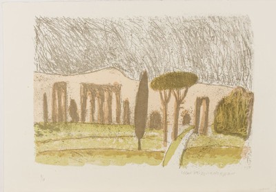 Max Pfeiffer Watenphul, geb. 1896-1976, Römische Landschaft, Lithographie, handsign., num. II/XX, Blattgr. 50x71 cm