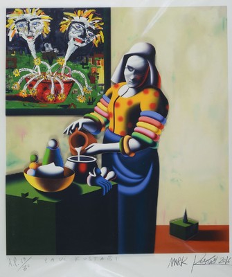 Mark & Paul Kostabi, The Transfiguration, 3D-Grafik, handsign. von beiden Künstlern, dat. 2016, num. AP 19/30, Blattgr. 61x54 cm