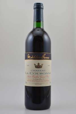 12 Flaschen 1995 Chateau La Couronne, Saint-Emilion Grand Cru, je ca. 75 cl, 12,5 % Vol., Füllstände: je ca. into neck, sehr gute ...