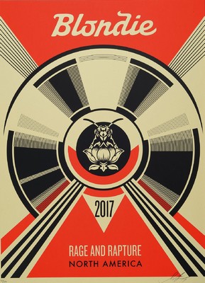 Shepard Fairey, geb. 1970, Blondie Pollinator, Farbserigraphie, handsign., num., 535/375, Blattgr. 61x45,5 cm