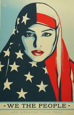 Shepard Fairey, geb. 1970, We are the people, Konvolut aus 3 Siebdrucken, offene Edition, Blattgr. je 91x61 cm