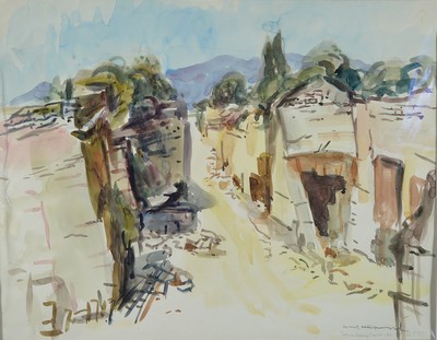 Karl Hufnagel, 1906-1995, Steinbruch Lacoste, Aquarell, sign., betitelt, dat. 22.5.75 cm, Blattgr. 51x61 cm, im PP